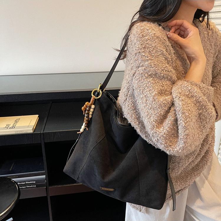 Ladies Bag Large Capacity Underarm Bag Suede Shoulder Bag Tote Bag