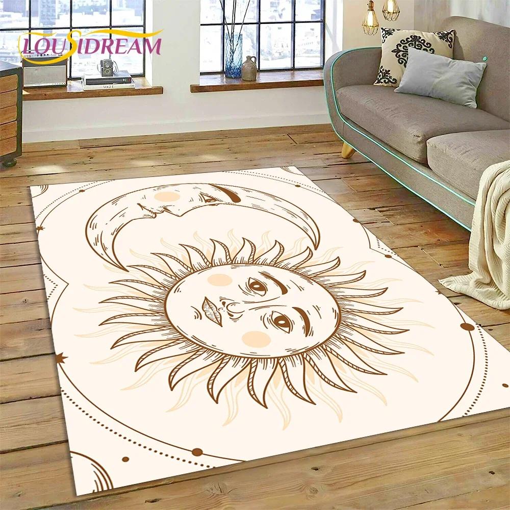 Tajemniczy Tarot Słońce Księżyc Mandala Magiczny Dywan Dywan do Sypialni Salonu Dom Sofa Dekoracja,Dziecięca Gra Duża Dekoracja Podłogi Mata