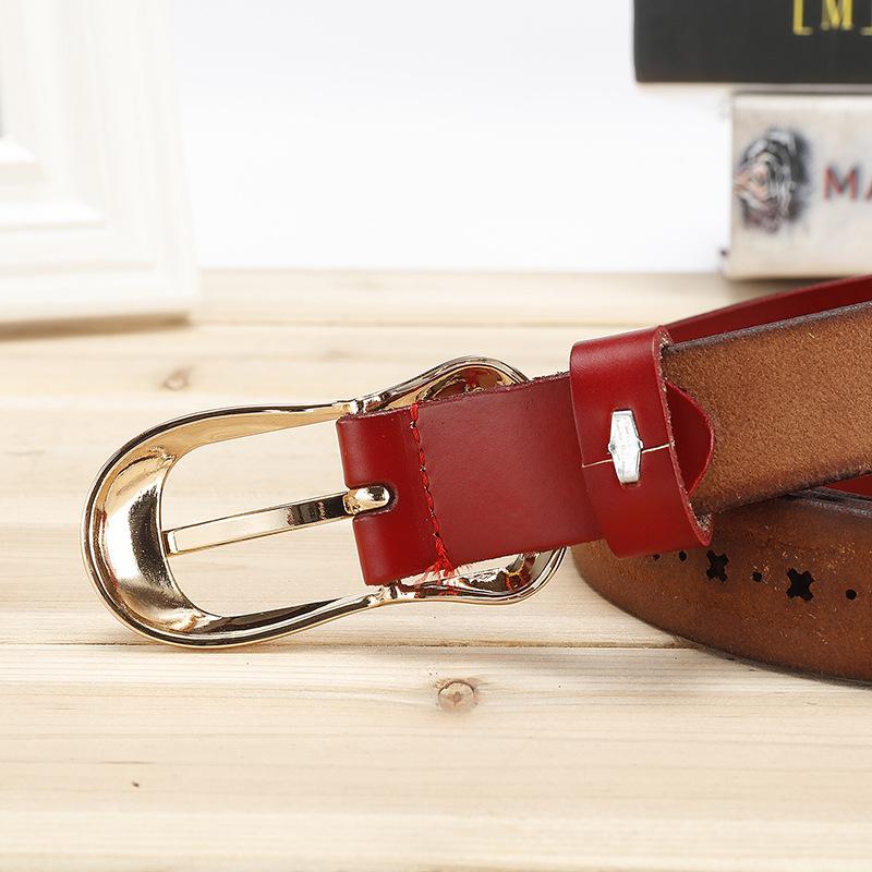 Meimeier New women's genuine leather belt - korean style versatile pure cowhide pin buckle belt