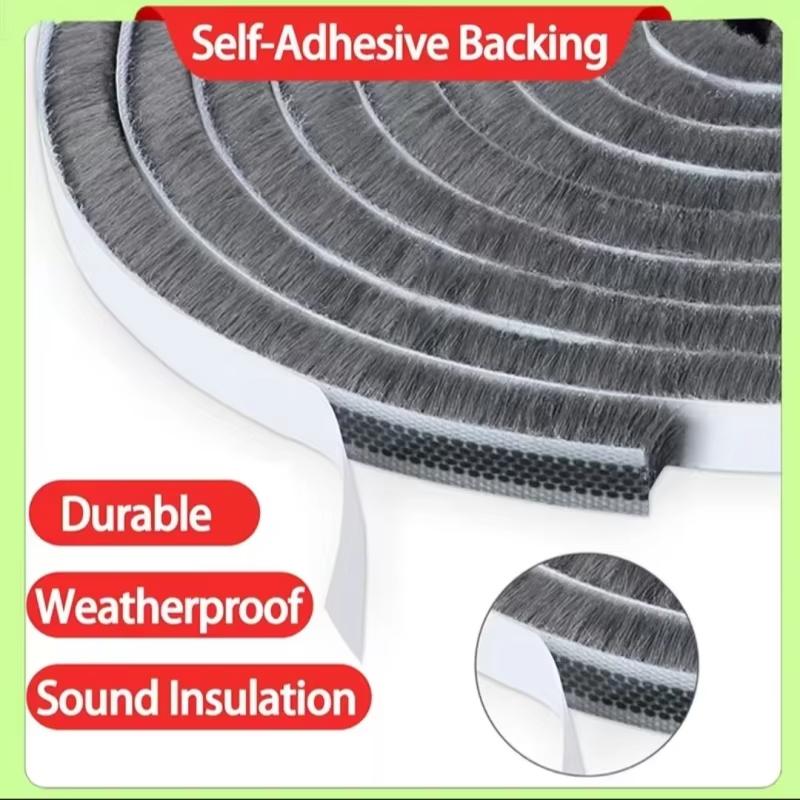 5M Brush Strip Self Adhesive Door Window Sealing Strip Home Door Window Sound Insulation Seal Film Door Swal Weather Strip