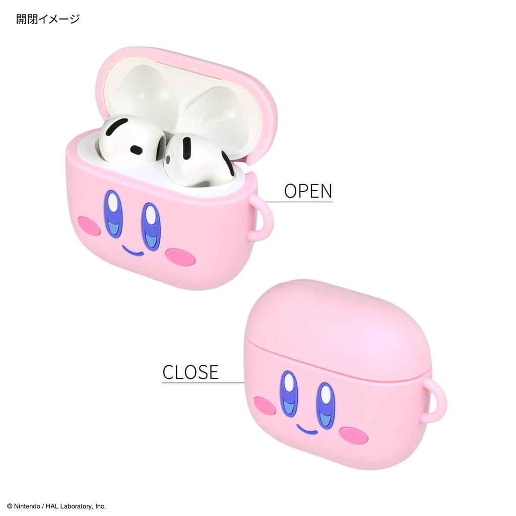 Gourmandies Kirby of the Stars Silicone Case for AirPods Type 4, B, BKBY-22B