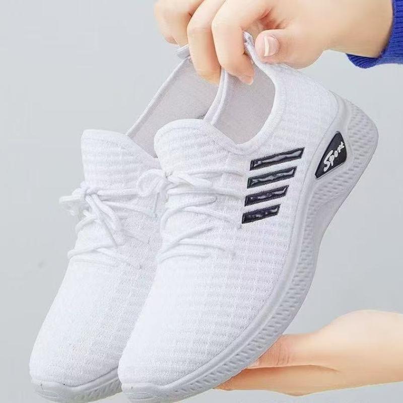 Новые кроссовки женские весенние и летние беговые дышащие кроссовки 39 белый