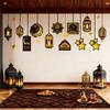 10PCS/Pack Eid Mubarak 2026 Hanging Pendants Ramadan Islamic Muslim Party Decor Kareem Tree Hanging Mosque Sign Decoration