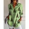 Christmas Women's Christmas Tree 3D Print Shirt Fashion Collar Loose-Fit Breathable Streetwear Shirt Relaxed Fit