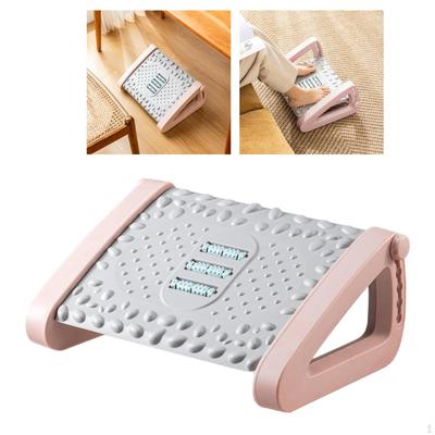 Slanted Footrest Ergonomic Foot Stool Pressure , Massage Surface, for Office, Desk Support with 6