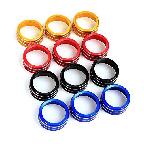 Onami 11th Generation Civic Air Conditioning Dial Ring Air Conditioning Vent Cover Interior Panel New CIVIC FL1 Aluminum Alloy 3P [Black] 11CIV-40-BK
