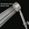 Black Stainless Steel Shower Head Fall Resistant Durable High Pressure Showerhead for Bathroom Handheld Water Saving Shower Set