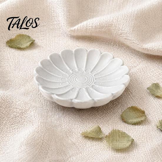 Decorative Jewelry Tray 3D Printed Flower Shape for Rings Necklaces Bracelets, Entryway Table White Storage Dish Trays, Trinket Dish, Organizer Living