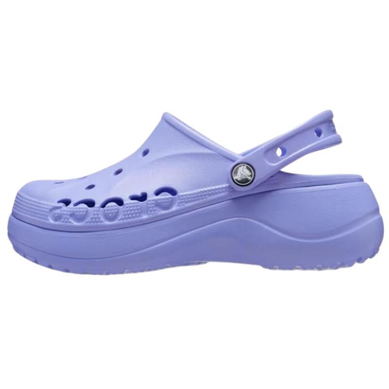 Crocs Baya Platform Clog Comfortable and versatile temperament hole shoes women's purple