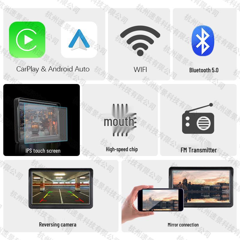7" Car Multimedia Player with CarPlay/Android Auto & HD IPS Screen