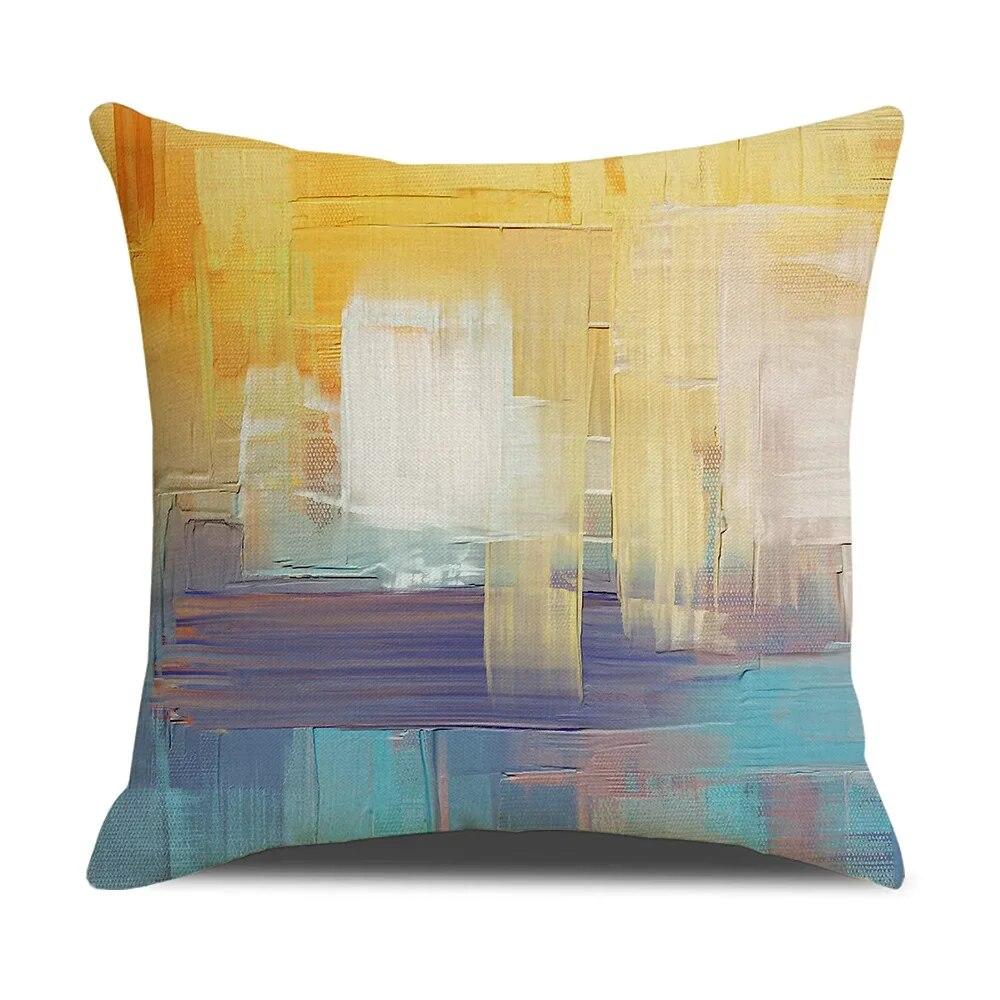 Abstract Color Pillowcase 45x45cm Retro Graffiti Print Cushion Cover Sofa Chair Polyester  Modern Room Home Decoration