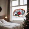 Weihnachten Kreativer visueller Effekt Gebrochene Wand Cartoon Aufkleber Festliche Atmosphäre Wohnzimmer Heimdekoration Wandaufkleber