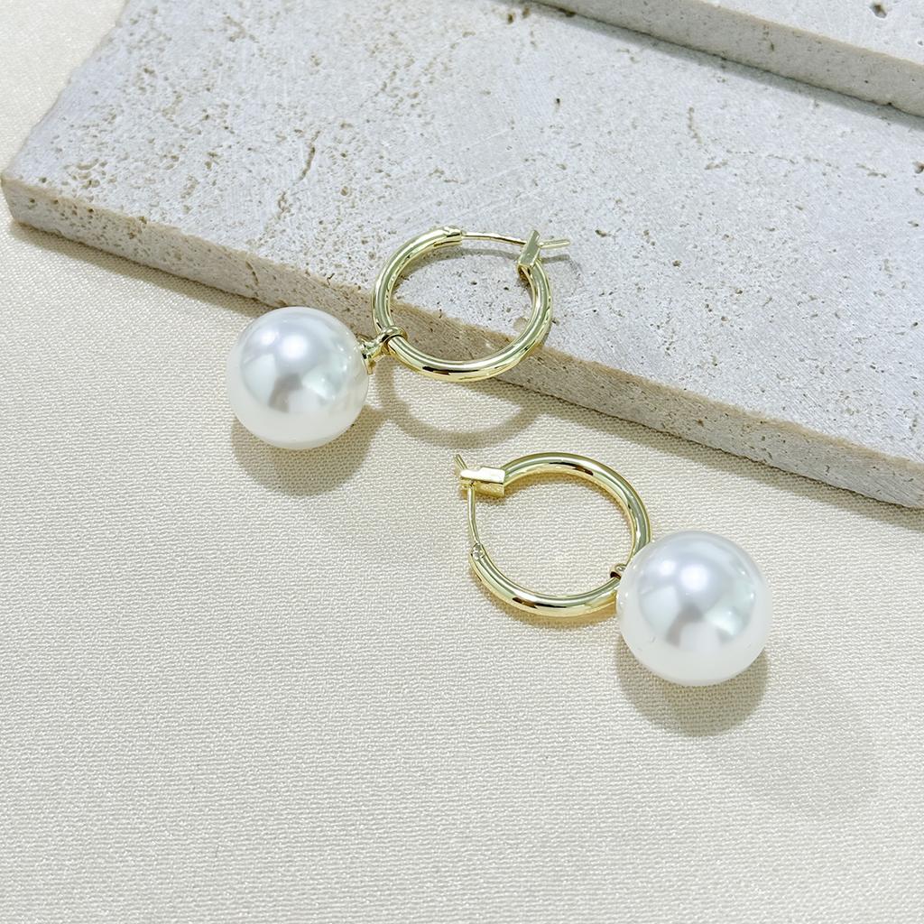 Big Pearl Stud Earrings Women'S Retro Earrings Earrings 925 Premium Ear + Niche, Earrings