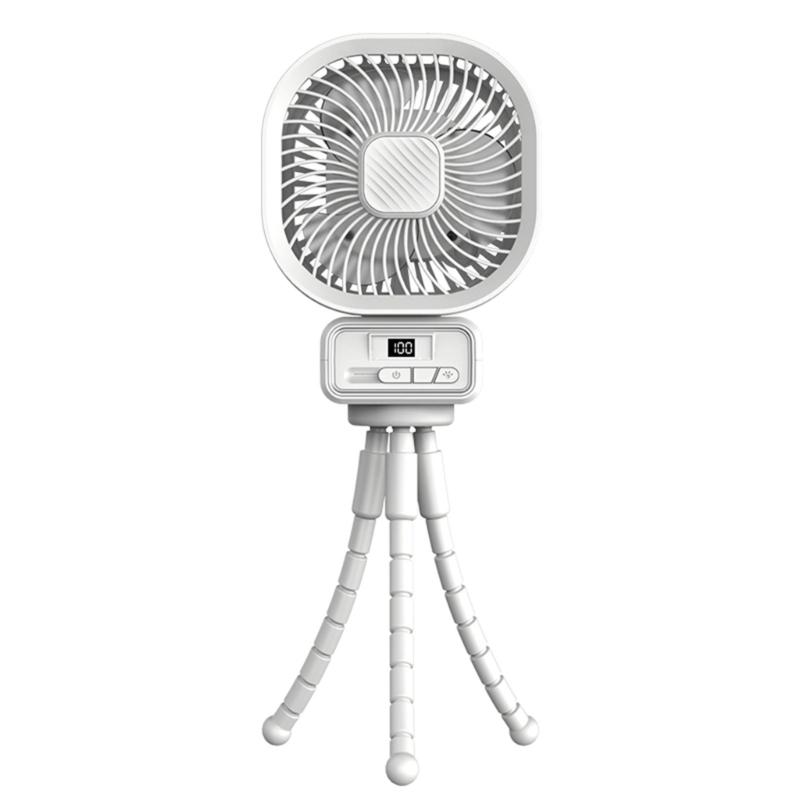 USB Desk Fan 3 Speed Powerful Strollers Fan Portable Fan Quiet Cooling Rechargeable Table Fan for Desktop Office Travel
