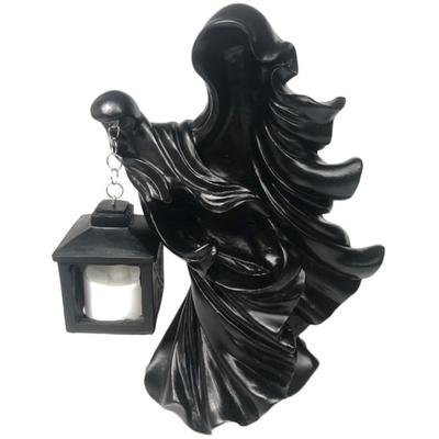 Hars Geest met Lantaarn Hars Geest Hel Boodschapper Standbeeld Halloween Sculptuur Tuin Erf