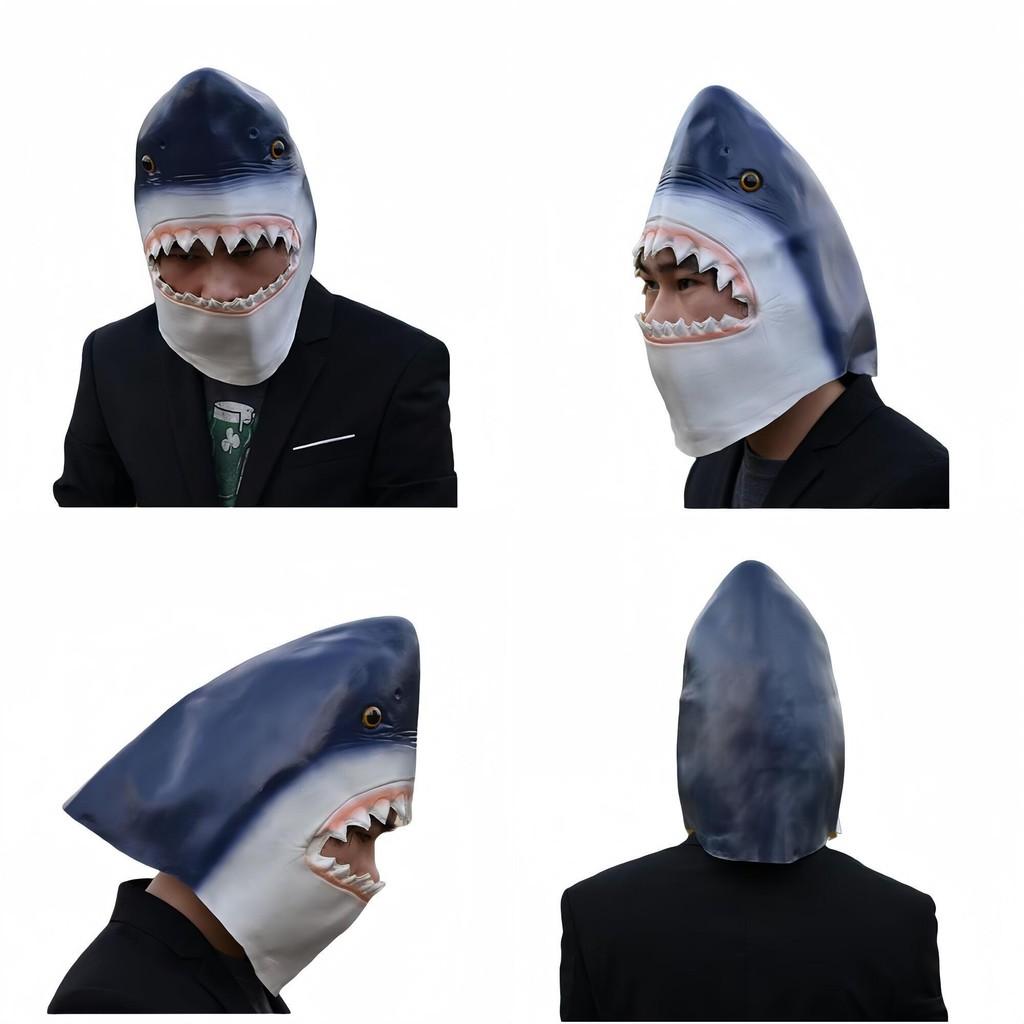 Shark Latex Mask For Cosplay And Costume Parties Halloween And Carnival