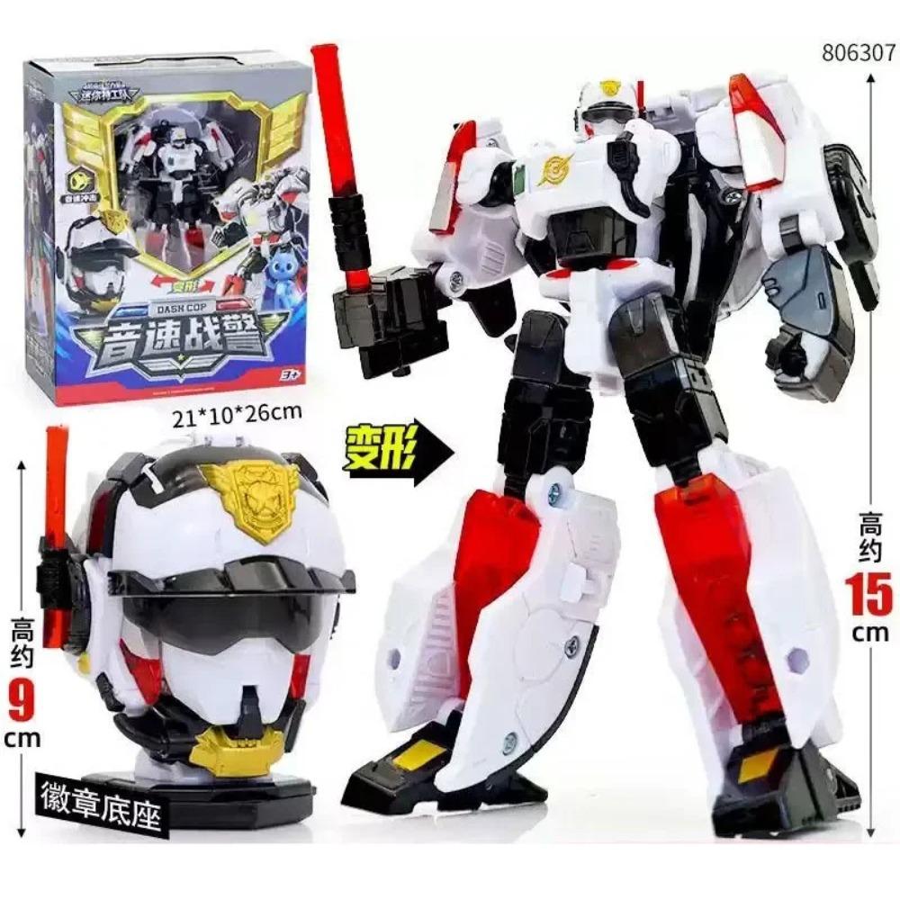 MiniForce Super Poliziotti Scien JET Poliziotto Marino Robot Trasformabile Emblema Testa Modello Mini Force Deformazionermazione Action Figure Giocattoli