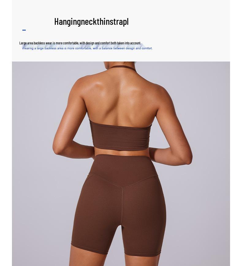 New Halter Neck Bra: Quick-Drying, Backless, Thin Strap, Criss-Cross Layered Design