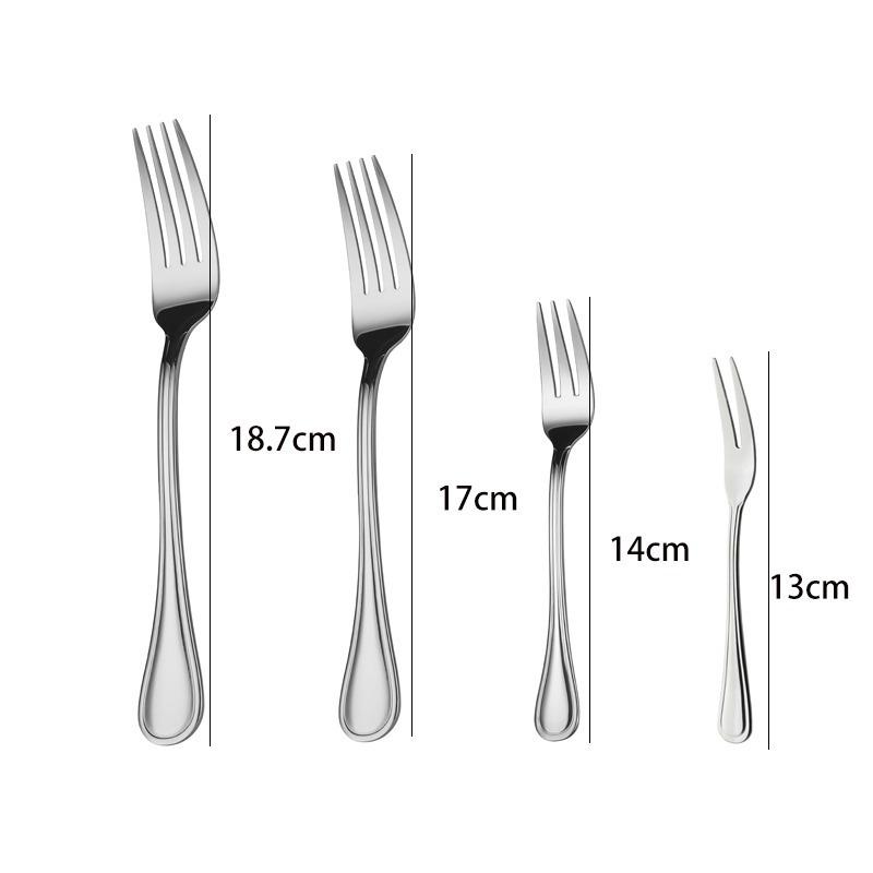 Stainless  Steel  Forks Set Western Style  Thickened  Tableware for  Steak Dining  Household Use Durable Spoons Knives Cutlery