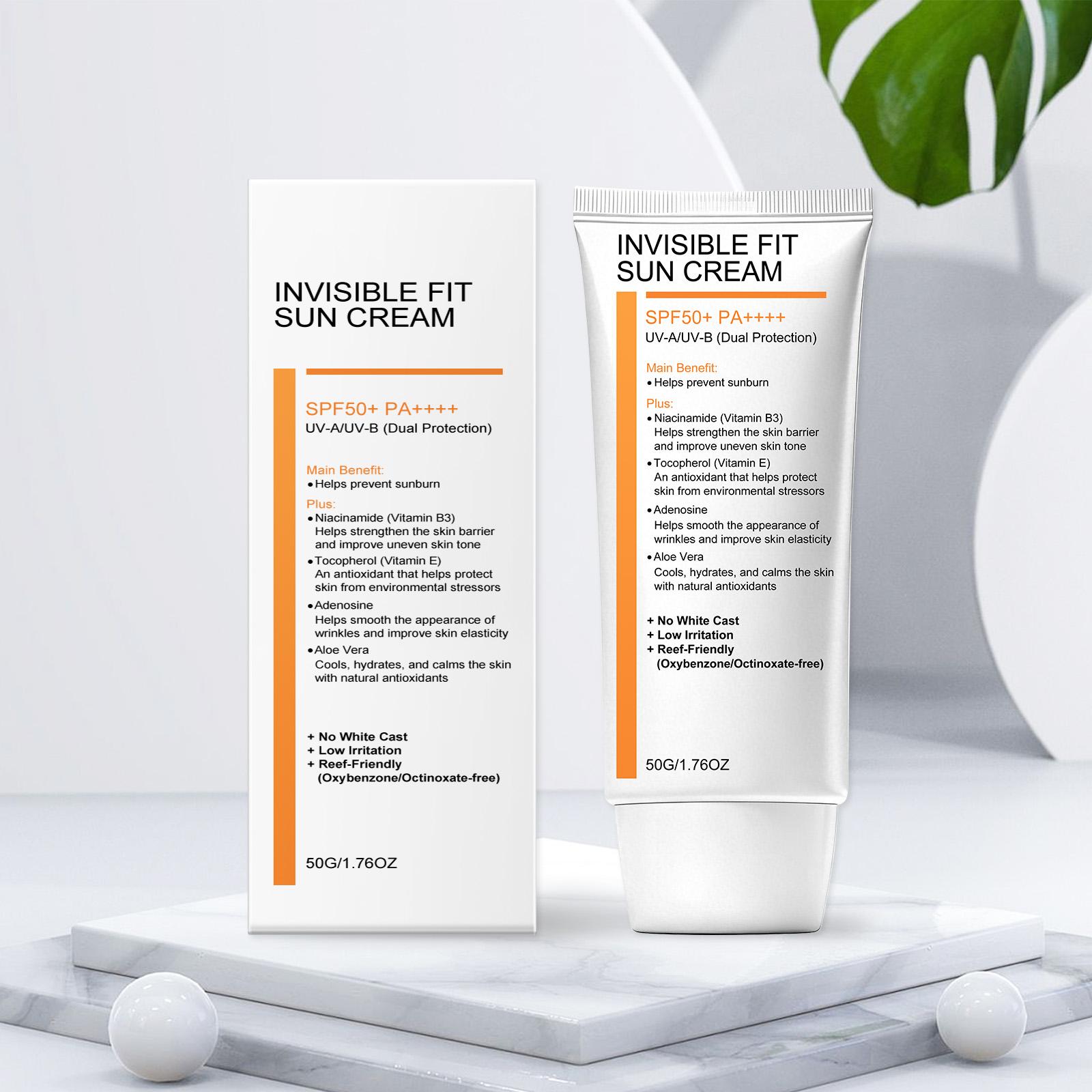 

Niacinamide Hydrating Sunscreen, Gentle & Refreshing Moisturizing Sun Cream for All Skin Types, Outdoor & All-Season Skin Protection 50g