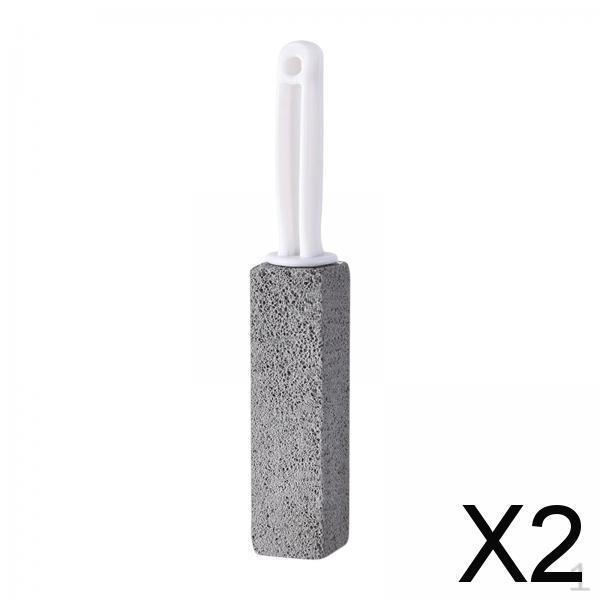 2x Pumice Stone with Long Handle,Hard Watermark Remover Cleaner,Toilet Bowl Cleaner,Cleaning Block