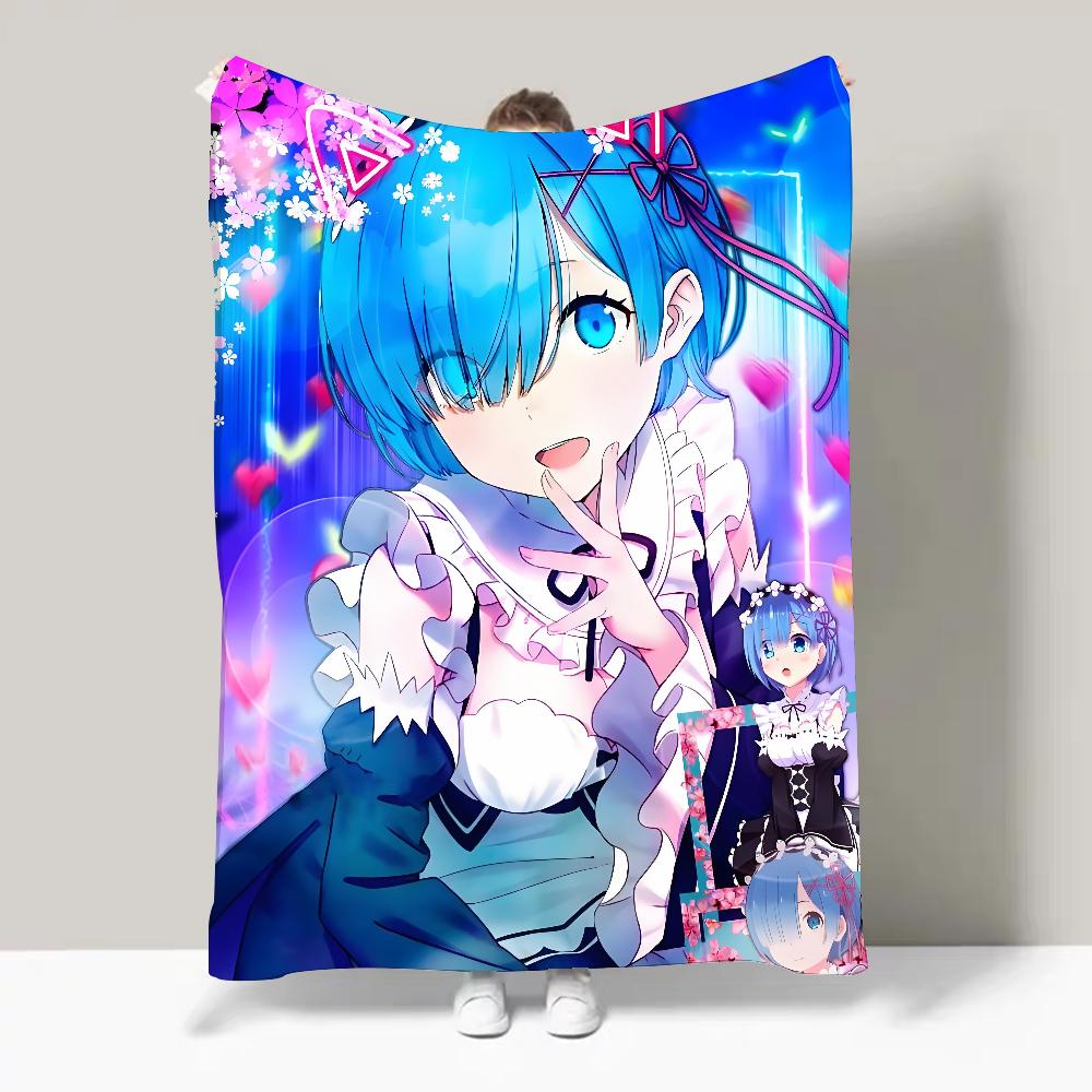 Аниме R-Re Zero Дизайн одеяла Легкое Для общежитий, Дневного сна, Гостиной, Офиса, Дивана, Всесезонное 30x40in