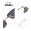 Metal Small Square Sunglasses Women's Fashion Light Korean Version Sunglasses Men'scelebrity Street Shot Flat Glasses