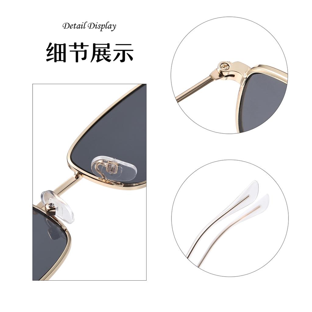 Metal Small Square Sunglasses Women's Fashion Light Korean Version Sunglasses Men'scelebrity Street Shot Flat Glasses