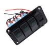 12V 24V 3 Gang Rocker Switch Aluminum Panel with Voltmeter Dual USB Fast Charging Multifuntional Switch Panel for Boat