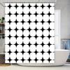 Modern White Black Shower Curtain with Bathroom Decor Set Perfect for Bathtub (Size: 72x84inches)