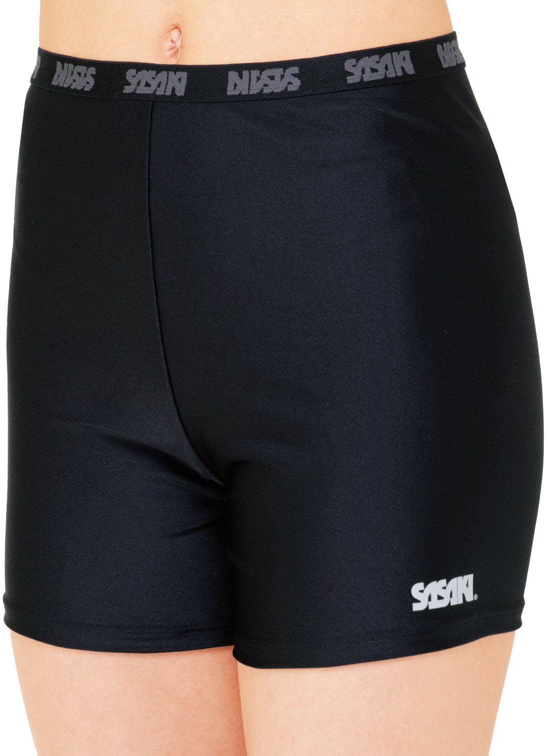 SASAKI Gymnastics Spandex JL SG1342L Shorts, 2-Minute Length, Black,
