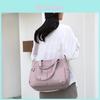 Womens Large Capacity Nylon Tote Bag With Zipper Pockets For Daily Commute And Casual Use