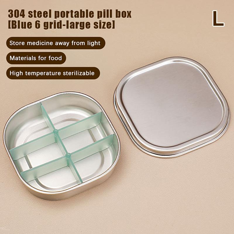 1 Pcs Pill Box 4/6 Grids Medicine Organizer Tablet Sealed Storage Box Travel Pill Case Drug Dispenser Container Health Care