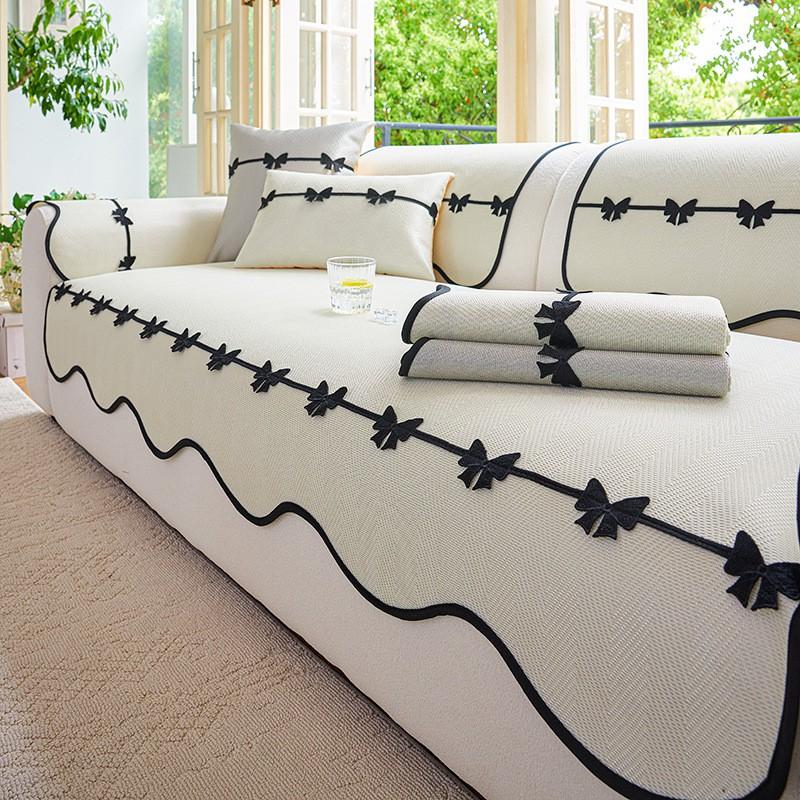 Ice Silk Sofa Cushion Non-slip All Season Universal Butterfly Straight Section Sofas