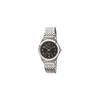 Crepha Analog Quartz Watch Men's 3ATM Water Resistant Simple Stainless Steel Band 18mm Black Silver TE-AM150-BKS
