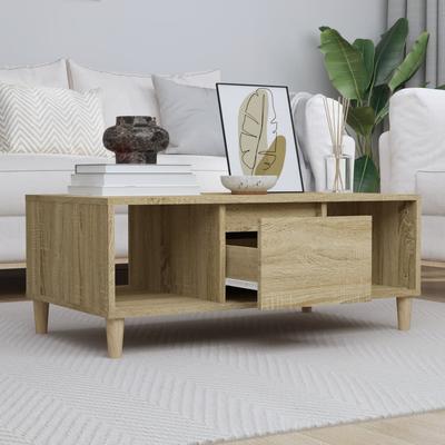 Vidaxl Coffee Table, Sonoma Oak 90X50X36.5 Cm Wood-Based Material