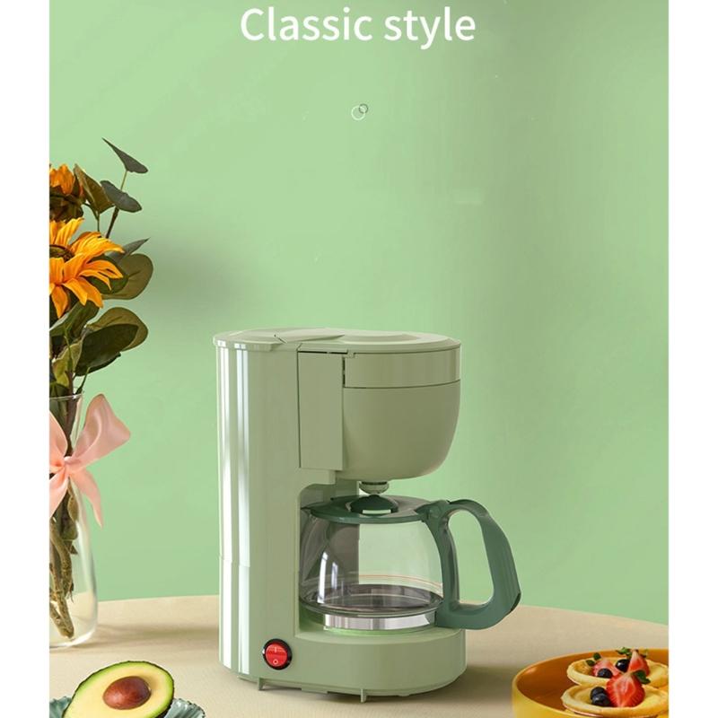 Petite cafetière à filtre pour bureau à domicile Ménage 0,65 L Cafetière Cafetière Machine à café ménagère Durable