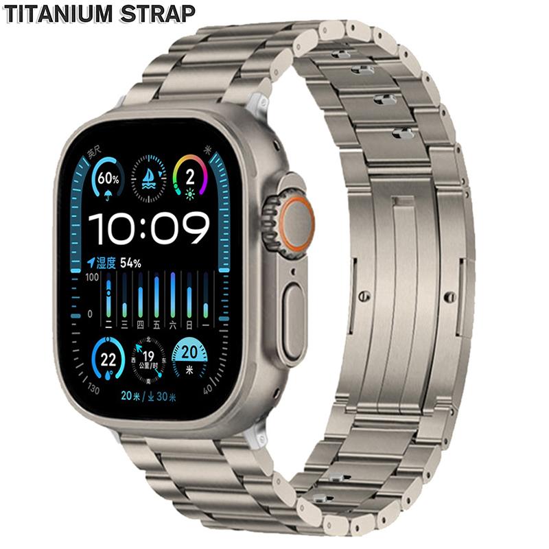 Luxusní titanový řemínek pro Apple Watch Ultra 3/2 49mm 46mm 45mm 44mm 42mm Kovový pásek pro Iwatch Series 11 10 9 8 7 6 5 4 Náramek