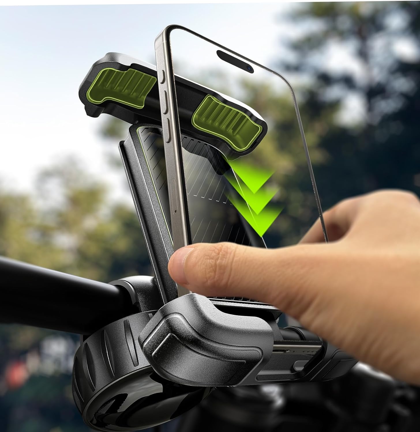 LISEN Hot Sale Handlebar Clamp for Ebike Stable Motorcycle Phone Mount Bicycle Cell Holder for Google Pixel Phones Manual clip