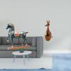 Standing Horse Sculpture Figurine for Desk Living Room Bedroom Bookcase Bookshelf Fengshui Decor