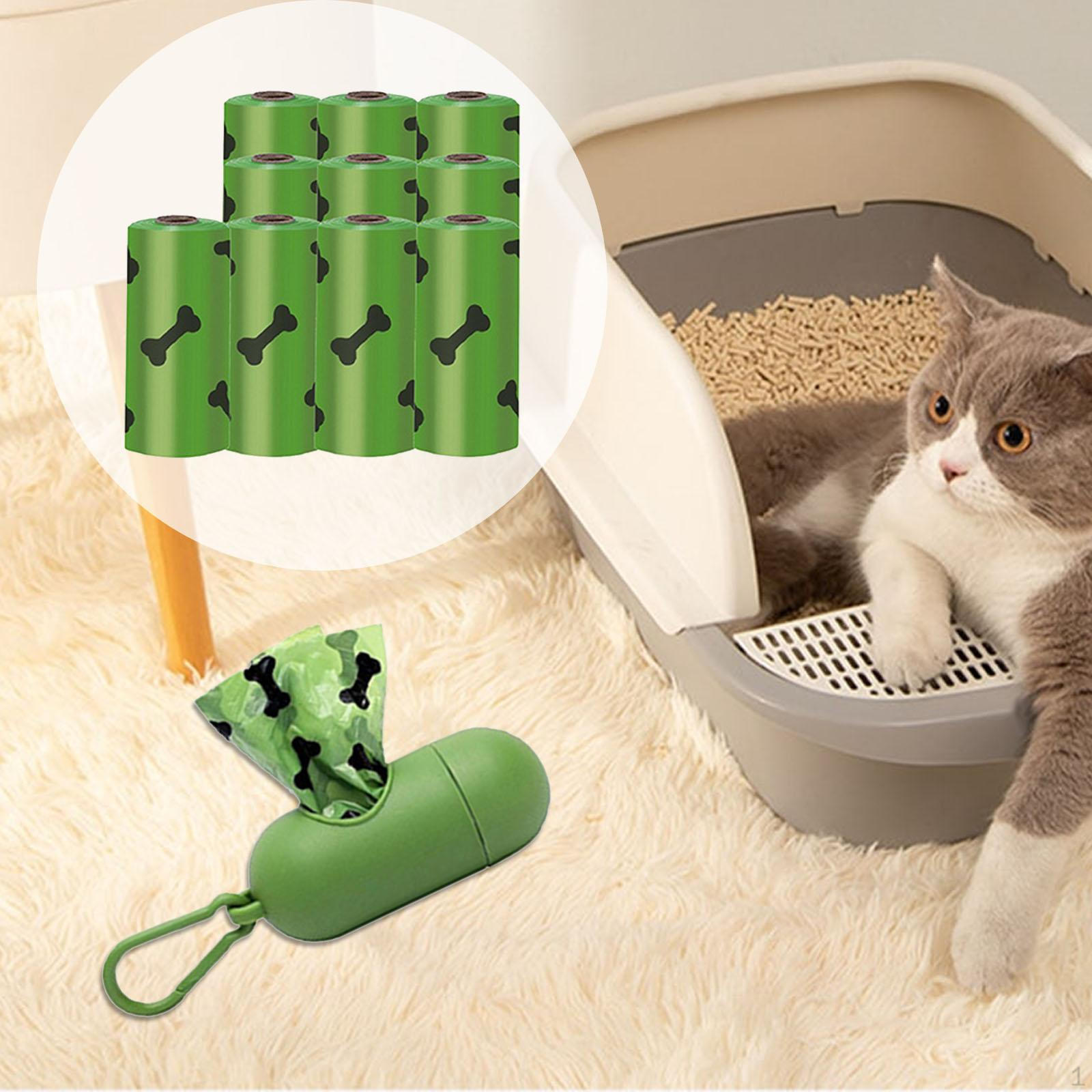 

Мешки для мусора для собачьих какашек, герметичные рулоны для отходов домашних животных, для собачьих кошек 10 10 Rolls