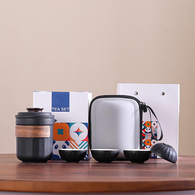 Portable Ceramic & Glass Travel Tea Set