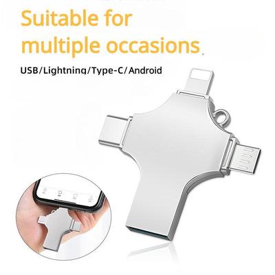 U disk 4-in-1 dual-use-high-speed usb3.0 Android Apple 256 GB universal Typ-c handy U disk