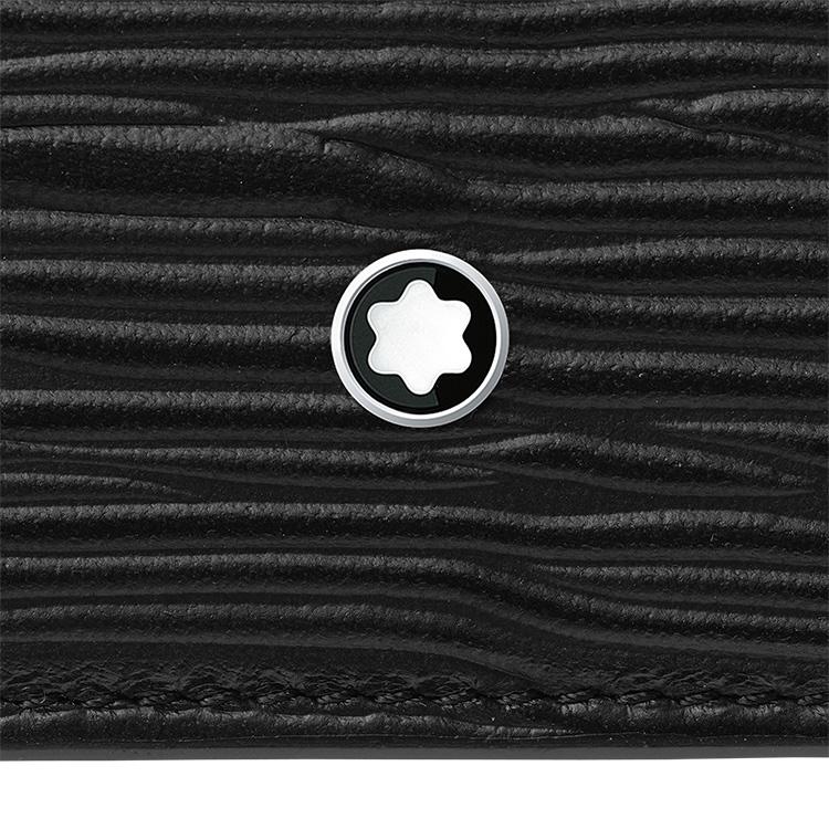 Montblanc Meisterstück 4810 Series Hexagonal White Star Logo 5 Card Slot Leather Card Holder Men Card Holder Black 130930