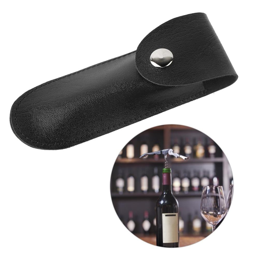 Beutel Design Weinwerkzeug Beutel PU Leder Flaschenöffner Hülle Flaschenöffner Lederetui Zuhause