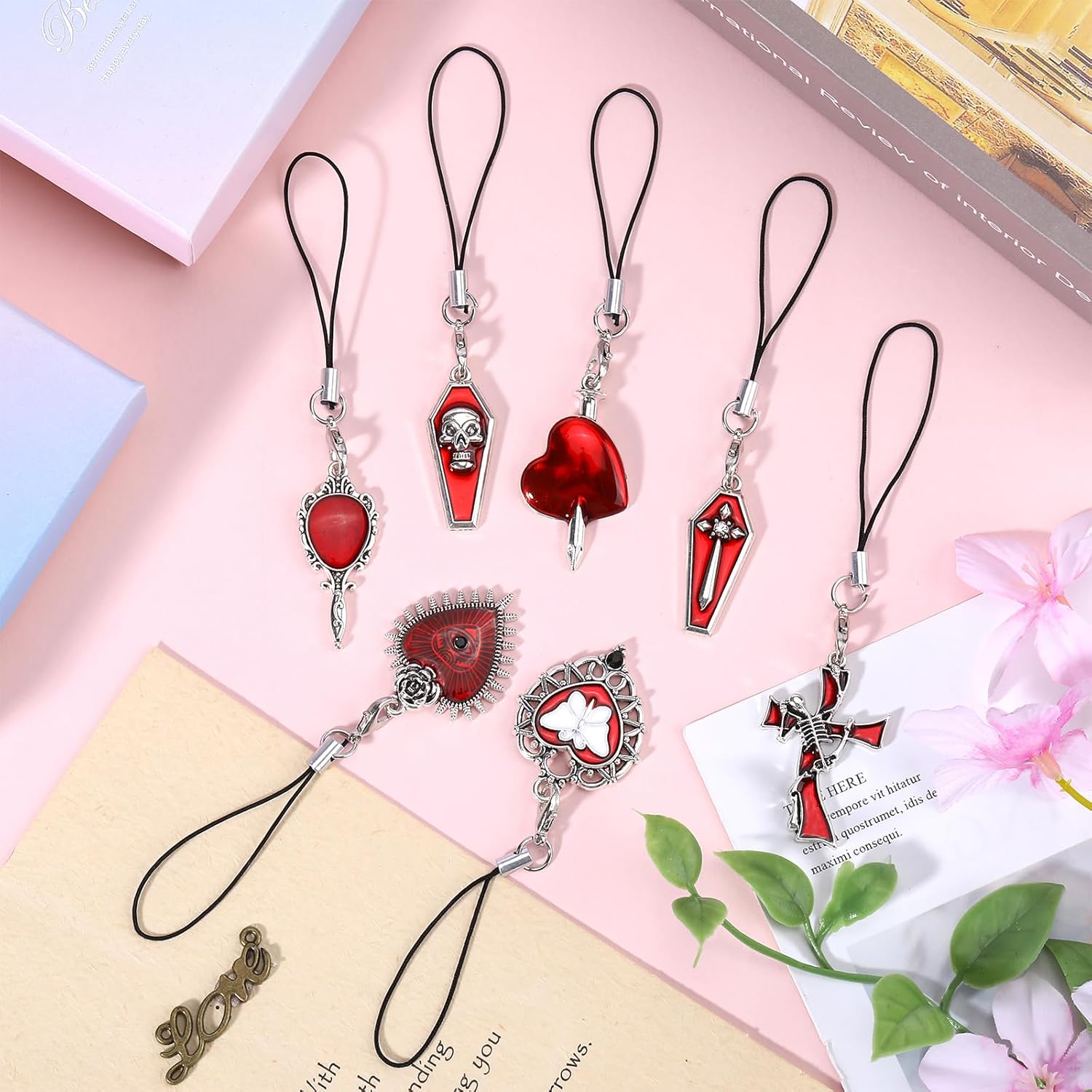 

BEEFLYING Cute Charms for Mobile, Kawaii Charms Straps Aesthetic Y2K Cell Phone Pendants Accessories for Phone Bag Keychain Airpods Camera Wallet Mixed Colors 10