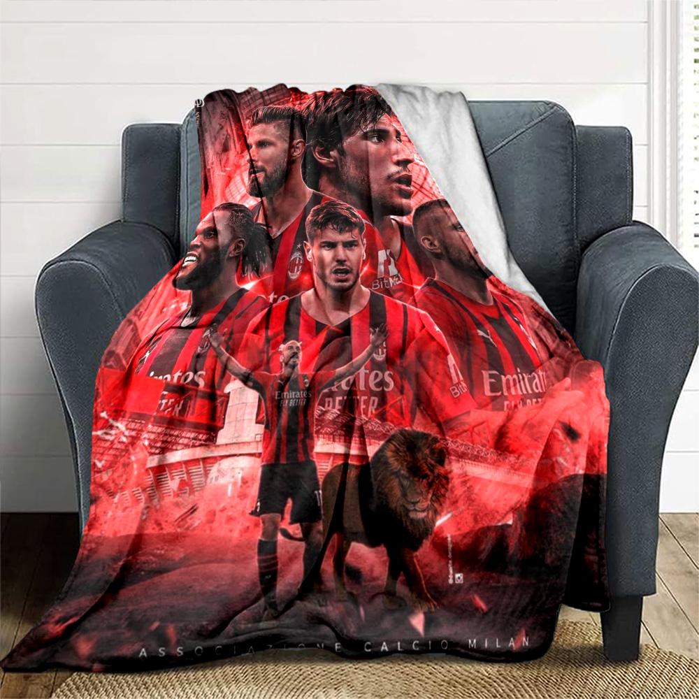 AC Mailand Team Starspieler Collage Druck Flanelldecke Weiche Warme Decke Fußball Fan Sofa Bett Dekor