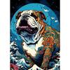 The French Bulldogs Vintage Poster Canvas Prints Ukiyoe Bulldogs Wall Art Decor Aesthetic Prints Dog Home Room Wall Decoration