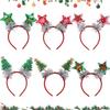 Christmas Tree Hairhoop Glittering Festive Holiday Headwear Gold Glitter Headband Festive Christmas Headbands For Christmas