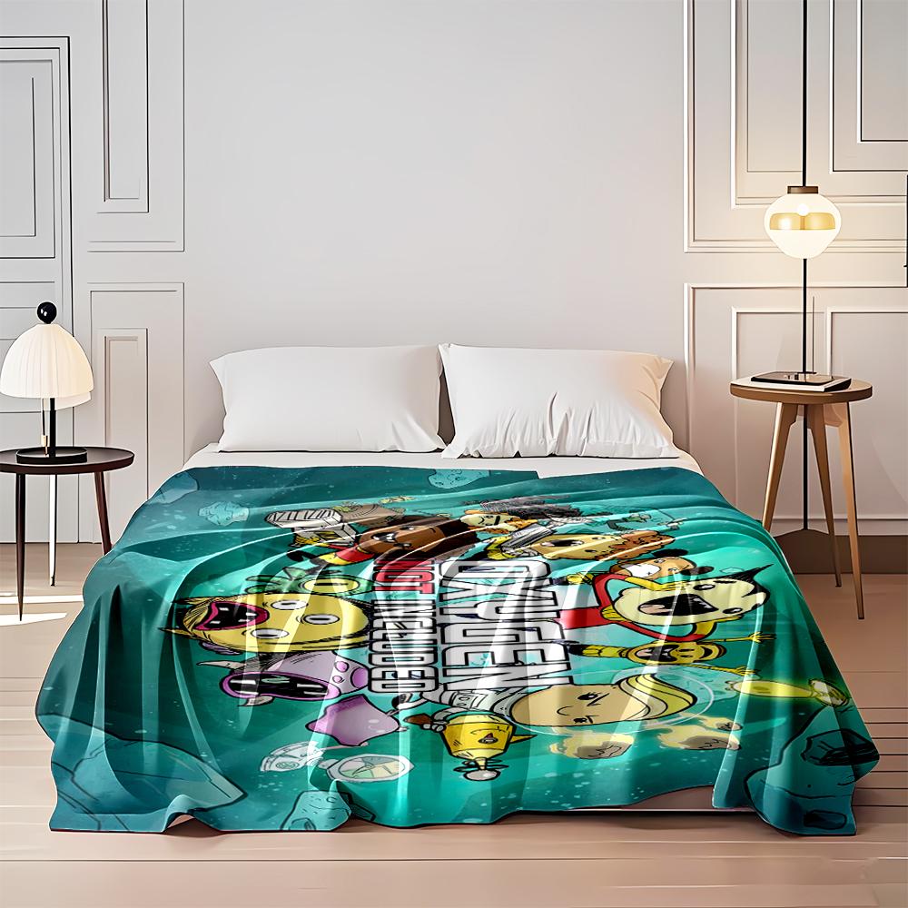 Cartoon "Oxygen Not Included" Themed Blanket Flannel Blanket for Bedroom, Living Room, Sofa, and Nap Sofas.